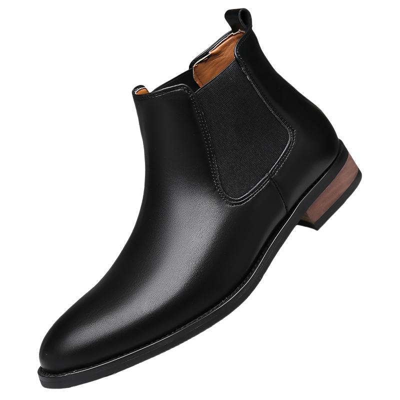 Fashion New Arrival Male Chelsea Boots Casual Slip On Business Boots Fashion Cowboy Men's Ankle Boots High Top Leisure Walking Footwear