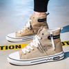 Men's shoes autumn 2025 new high-top board shoes student flat canvas shoes literary style youth fashion casual shoes