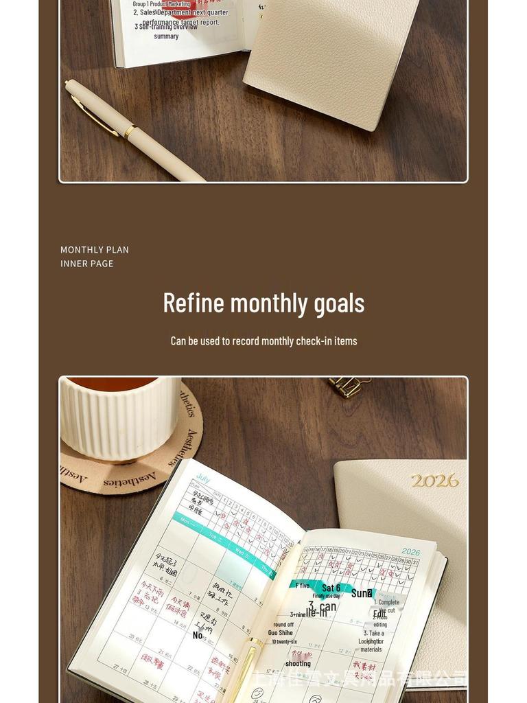 2026 A6 Daily Planner: Portable Diary for Work & Study