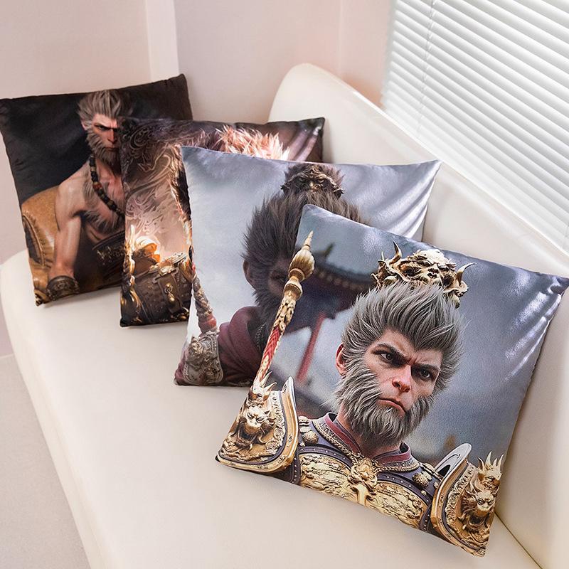 Black Myth Wukong Game Peripheral Pillow Figure Poster Doll Gift Nap Cushion Souvenir Pillow Sofa