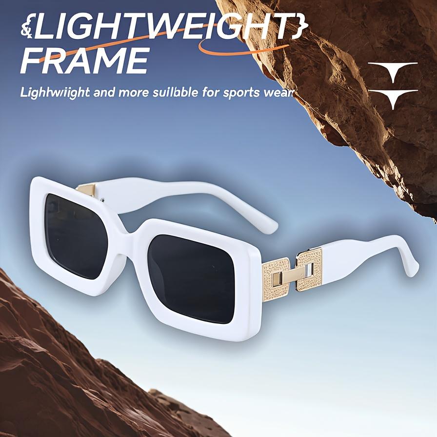 Fashionable Chain Leg Women's Glasses Men's Glasses Small Square Frame Versatile Catwalk Modern Street Photography Glasses Casual Style