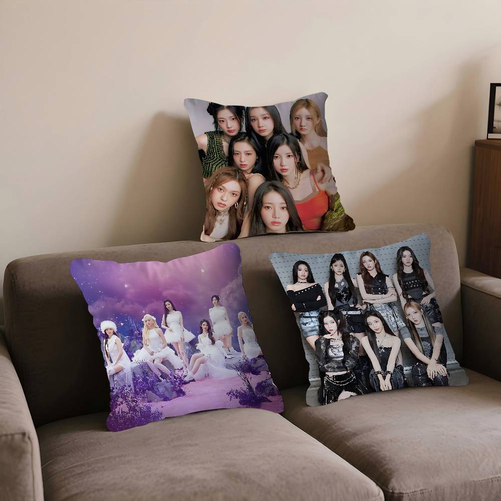 Kpop B-Babymonster Pillow Case Throw Pillow Chair Seat Cushion Nap Pillows Chair Cushion Seat Soft Pad Pillow Sofa Cushion