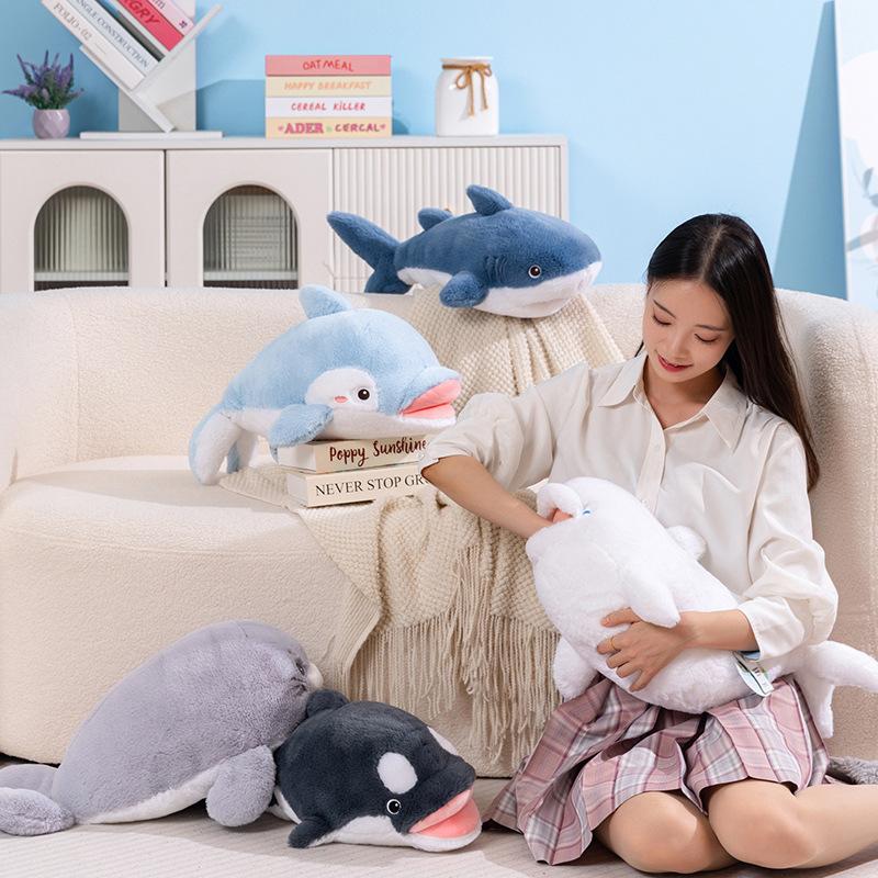 Joyful Ocean Series: Beluga, Seal, Shark, Dolphin Plush Dolls
