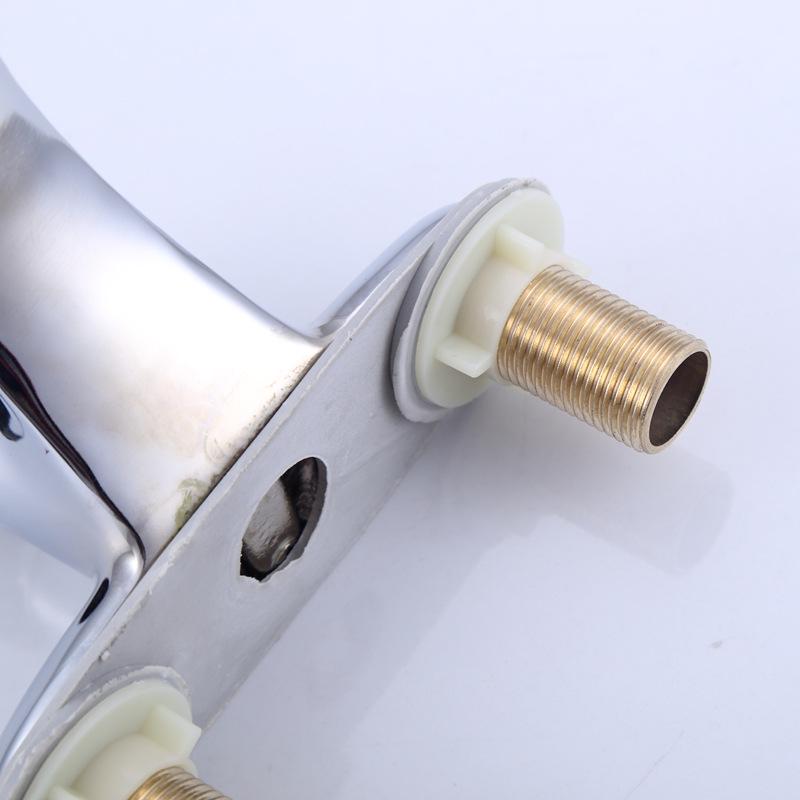 All-Copper Undermount Bathroom Sink with Two-Handle Hot Water Faucet