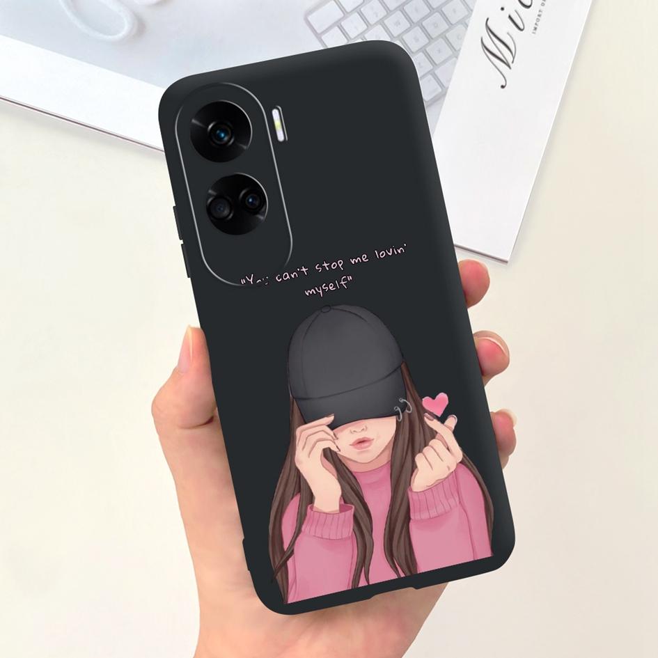 For Cover Honor 90 Lite Phone Case CRT-NX1 Fashion Butterfly Cartoon Slim TPU Soft Silicone Back Cover For Honor 90Lite 5G Funda