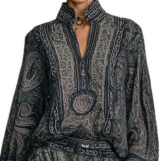 Retro Paisley Muster Anzug - Frühjahr/Herbst 2025 - Europäische und Amerikanische Mode