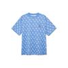 MLB Los Angeles Dodgers Floral Logo All Over Print Casual Crew Neck Short Sleeve T-Shirt Unisex T-Shirt Blue 3ATSM1133-07CBL