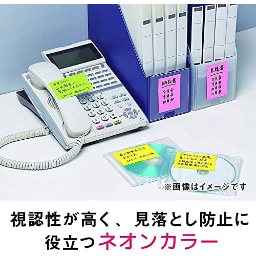 Post-It Notes Strong Adhesive Notes Neon Color 75 x 100 mm 90 Sheets x 5 Books 657-5SSAN