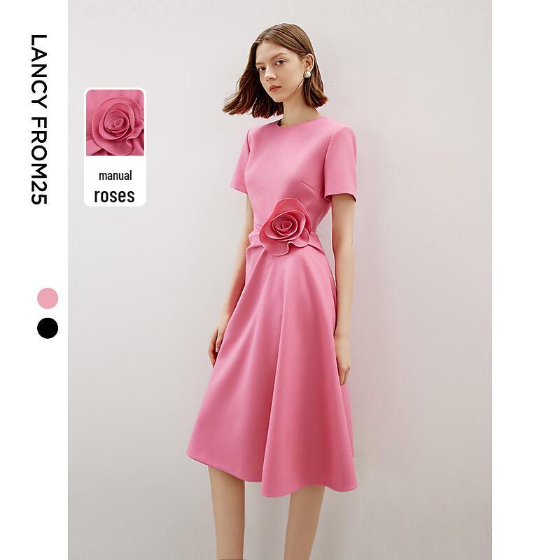 Langzi A-Line Round Neck Midi Dress