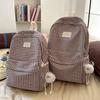 Plaid Backpack Campus Student Schoolbag Nylon Large Capacity Backpack