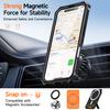 For iPhone 17 Magnetic Case Rotating Kickstand PC + TPU Shockproof Drop-proof Phone Cover