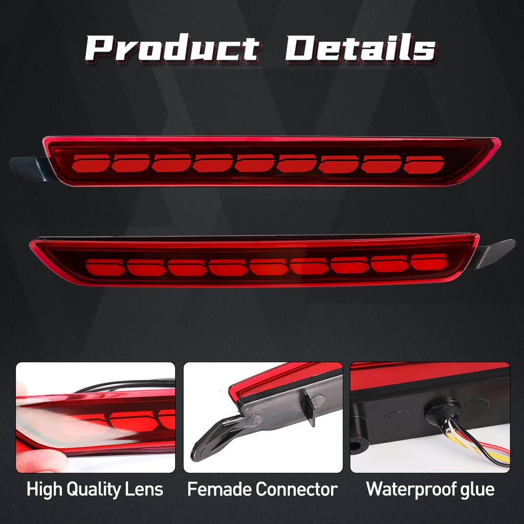 For Mazda CX-30 CX30 CX50 CX-50 2020 2021 2022 Car Rear Bumper Reflector Light Danamic Turn Signal Brake Warning Drving Lamp 12V