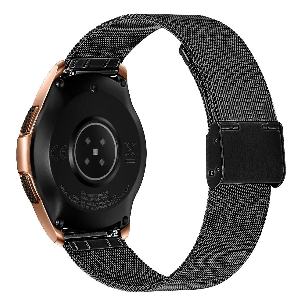 

Для Nokia Withings Steel HR 36мм/Nokia Steel Ремінець для смарт-годинника Міланський ремінець з нержавіючої сталі з застібкою Black