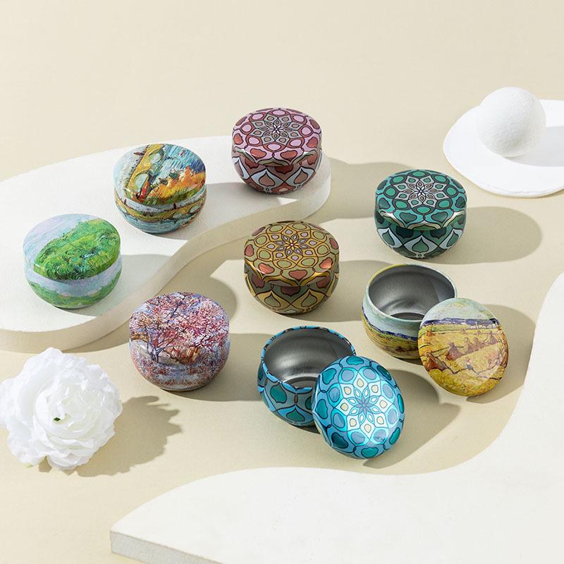 4.4oz Aroma Candle In Drum-shaped Tinplate Gift Jar