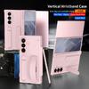 TriFold Phone Case With Wrist Strap Card Slot Stylus Holder Shockproof PC Cover Z Fold Series