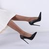 Fashion High Heels Women's Stiletto Banquet Bride Wedding Shoes French Sexy Pointed Toe Professional Shoe 2025 New 12cm Super High Heels