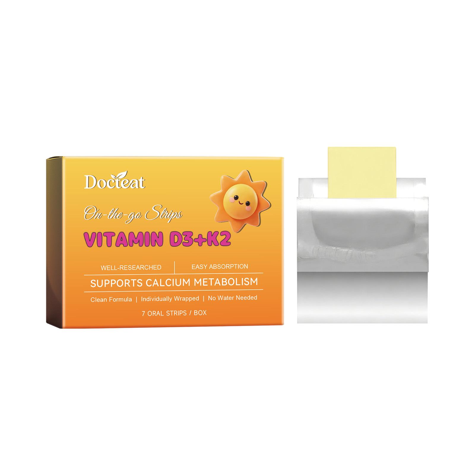 

DOCTEAT Vitamin D3+K2 Oral Tablets for Gentle Joint Comfort, Daily Use