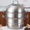 Baisike 28cm 3-Layer Multi-Purpose Steamer Soup Pot