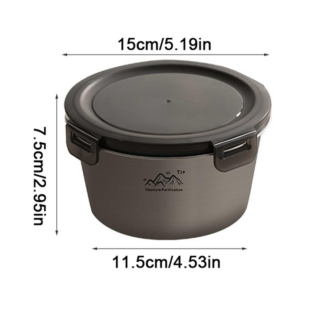 Ultralight Titanium Purification Dinner Box Portable Fresh-keeping Food Storage Container For Outdoor Picnic Camping Lunch Box