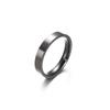 Ring Women's Non-fading Niche Design 4mm Bright Surface, Plain Ring Stainless Steel Jewelry Couple Ring