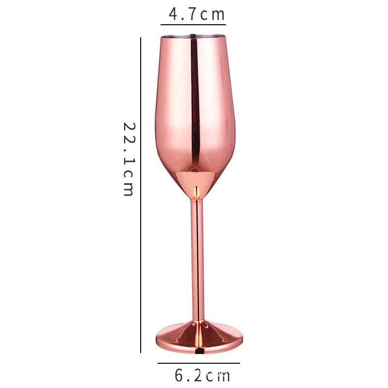 220/500ml Edelstahl Weinglas Cocktailkelch Rotweinglas Kreatives Metallweinglas Champagnerkelch für Bar Restaurant