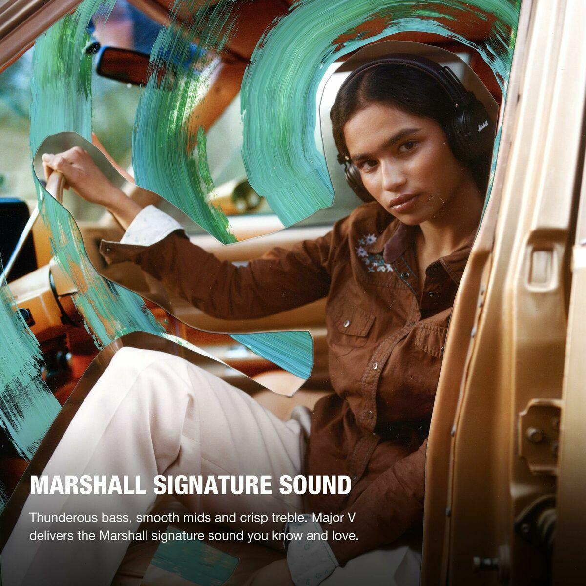 Marshall Braun Major V Kabellose Bluetooth-Kopfhörer Mit 100 Stunden Spielzeit, - Bild 5