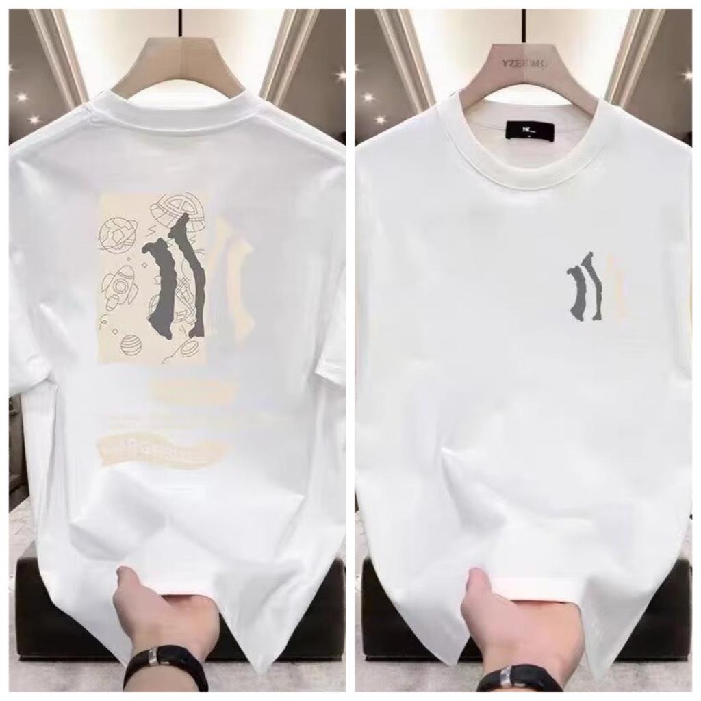 Summer heavyweight short sleeved Tshirt for men and women 2025 new trend creative pattern versatile top Tshirt