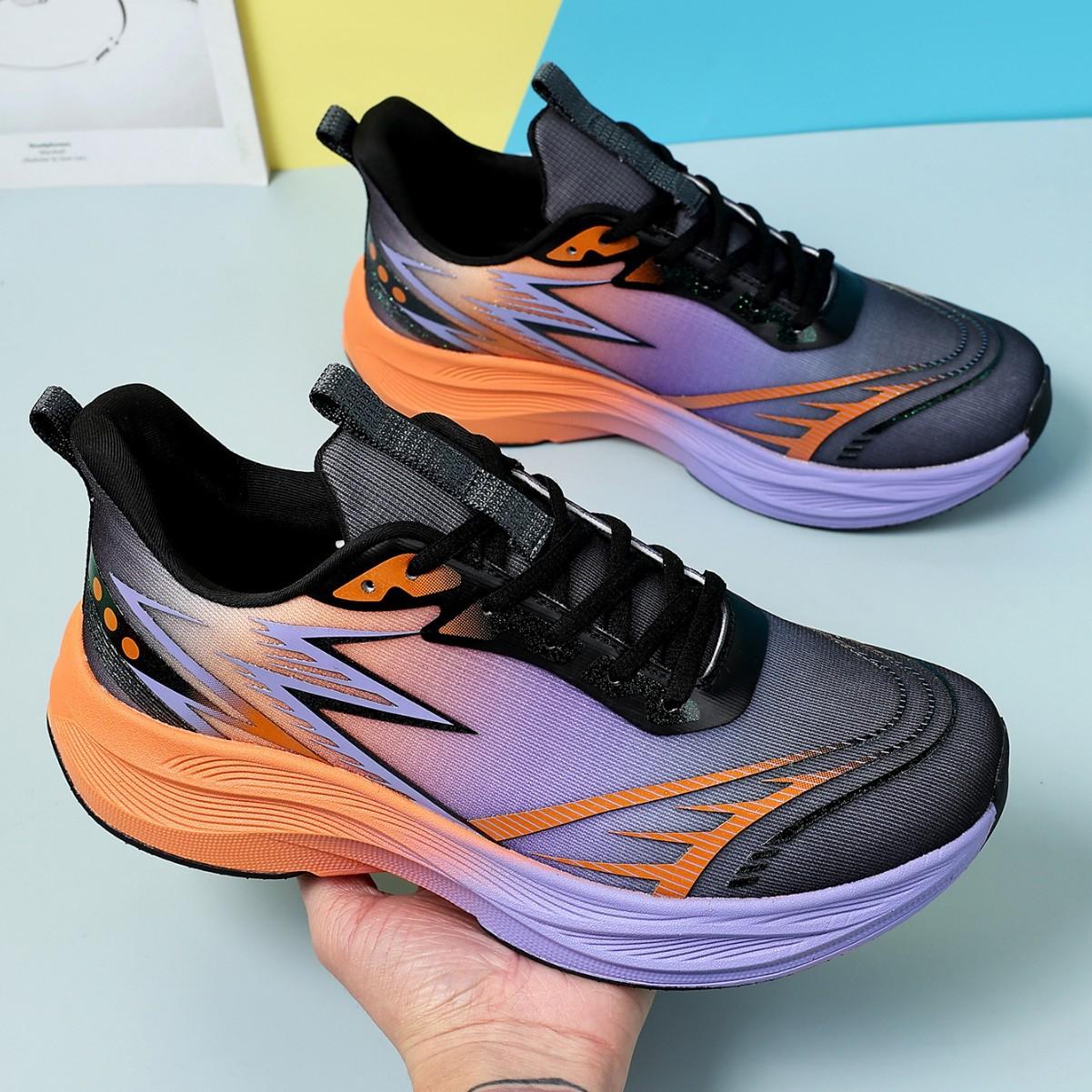 

Мужской модный тренд уличные кроссовки для бега удобные дышащие сетчатые кроссовки легкая мягкая подошва карбоновая пластина амортизирующие спортивные кроссовки 45 оранжевый