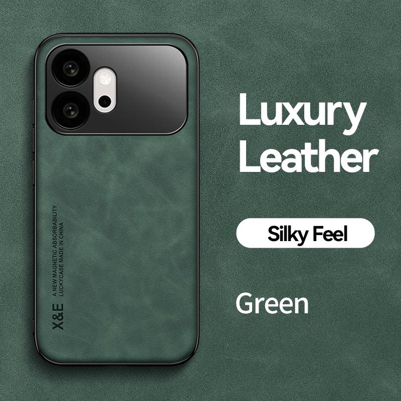 KEYSION Luxus Retro PU-Leder Handyhülle für HONOR 600 Pro 5G Silikon+PC Stoßfeste Handy-Rückabdeckung für Huawei Honor 600 5G