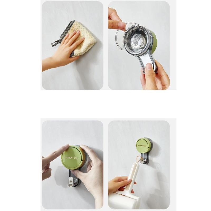 Removable Suction Cup Hook for Bathroom and Kitchen Strong Adhesive Towel Rack Waterproof Robe Coat Clothes Hanger