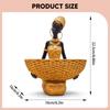 African Women Figurine Jewelry Earrings Rings Tray Desk Storage Resin Figure Sculpture Candy