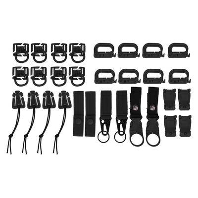 30 Pcs Molle Attachments D Buckle Backpack Buckle Nylon Ribbon Backpack Accessories for Picnics