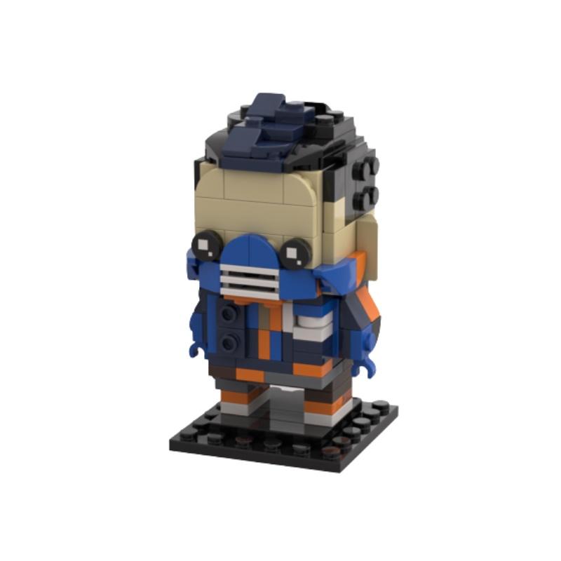 Gobricks Moc Valorant Vertragskopf Miniaturfigur Bauspielzeug