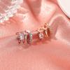 Stylish Minimalist Ins Style Three Layer Ear Clips Elegant Zircon No Piercing Earrings Ear Cuffs for Women