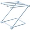 Foldable towel rack, vertical dust removal cloth rack for kitchen and bathroom use, light blue, plastic, convenient for storage,