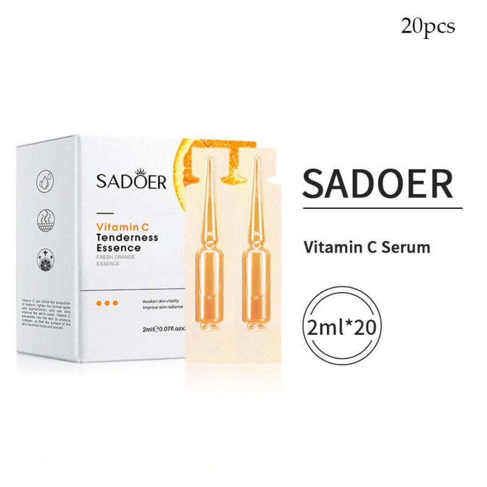 2ml*20 Flaschen Vitamin C Essenz, Spendet der Haut tiefen Feuchtigkeit, Aufhellend und Anti-Aging, Spendet Feuchtigkeit und Nährt