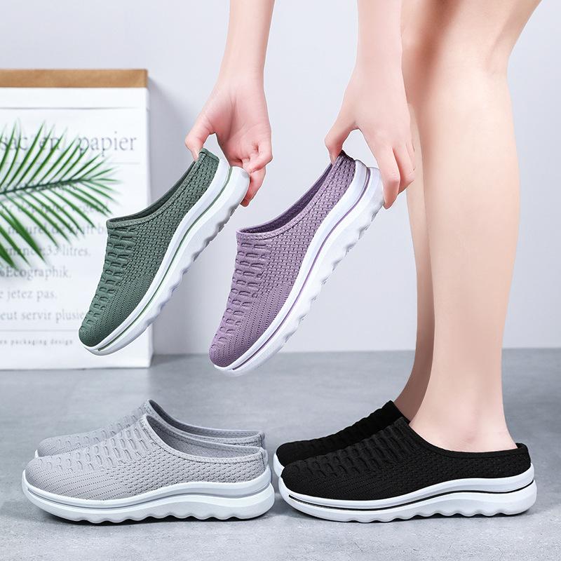 Novo Estilo de Meia-sapatilha de Verão para Mulheres, Sola Macia, Sapatos Casuais Confortáveis, Versátil, Respirável e Sem Cheiro, Sapatos de Moda Femininos
