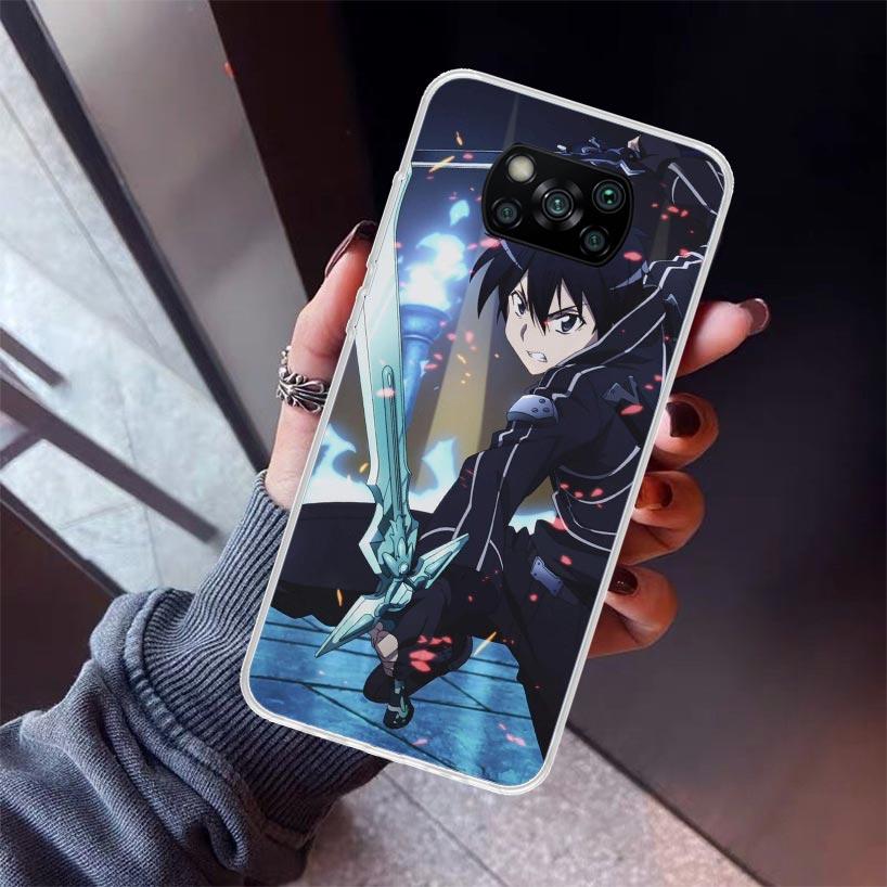 Sword Art Online Anime Phone Case For Xiaomi Poco X7 X6 X5 Pro F7 Ultra Redmi 15C 15 13 13C 12 12C 10 10A 10C 9 9A 9C 9T Shell P