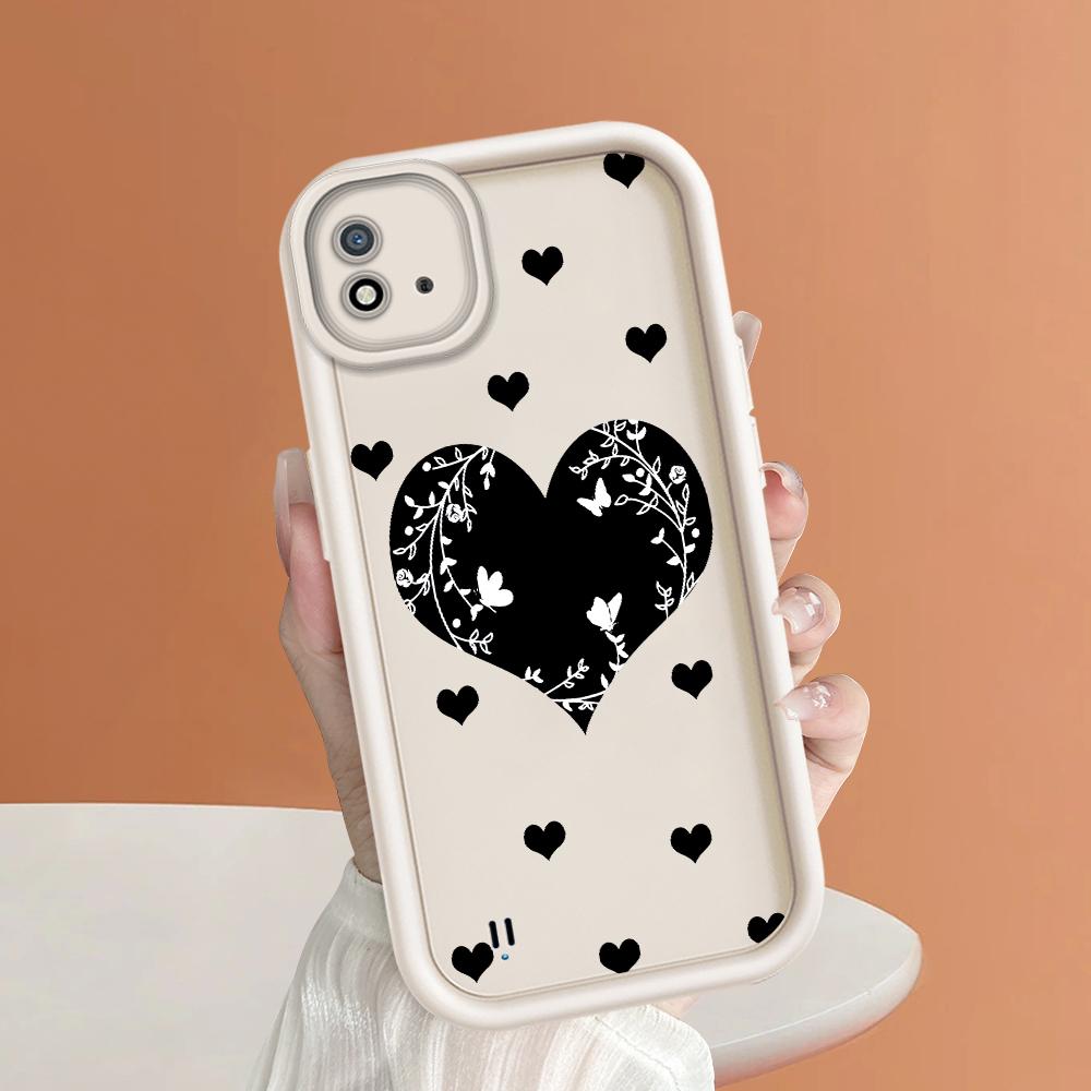 Soft Silicone Square Ladder Printing Pattern Phone Casing Full Cover Camera Shockproof Protection Rubber Case for OPPO Realme