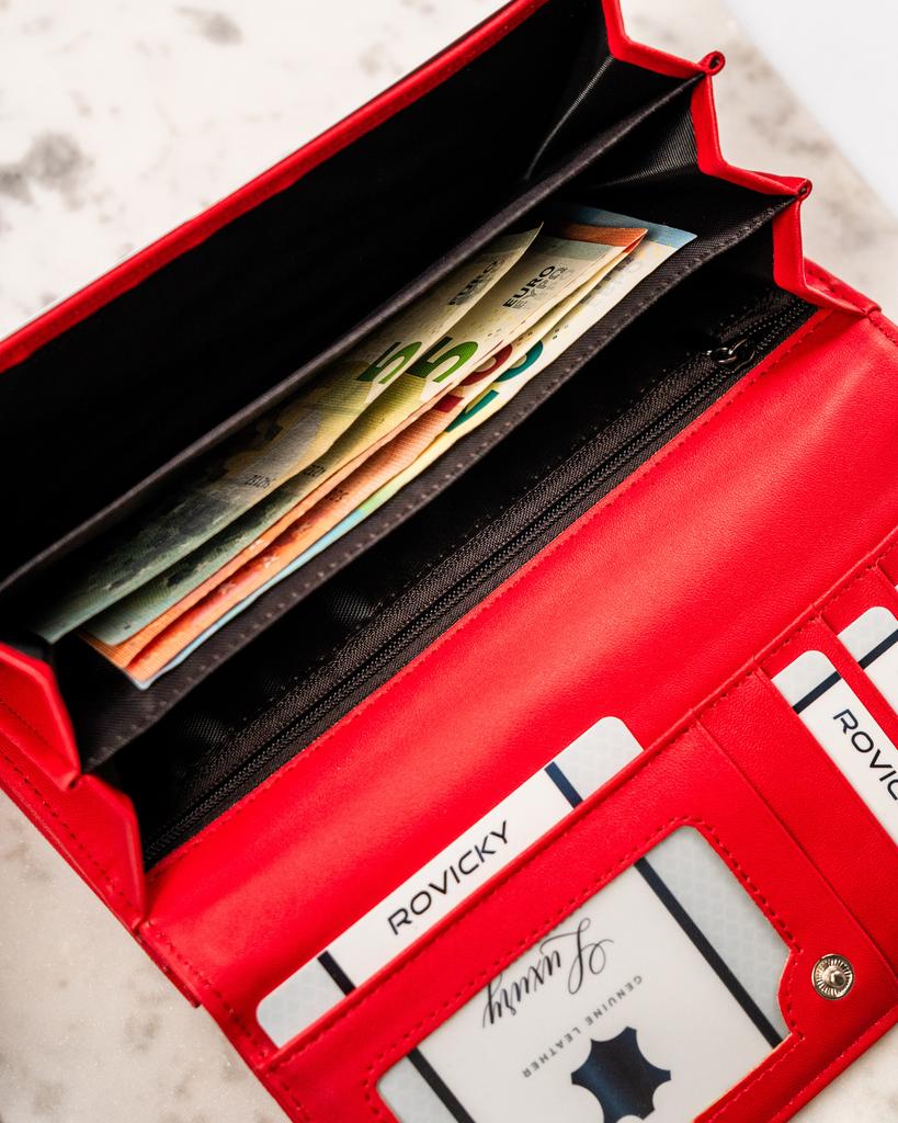 Women's PU Wallet GD24-FO-SFK-7649 Red