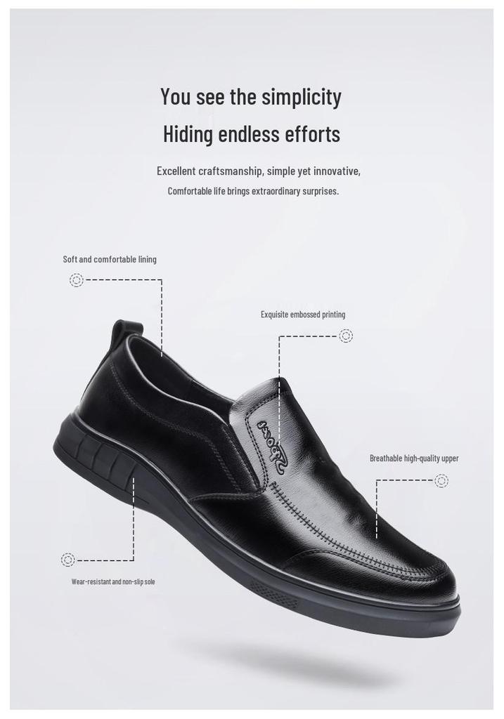 2025 Men's Soft Leather Non-Slip Casual Loafers - Formal & Business Style