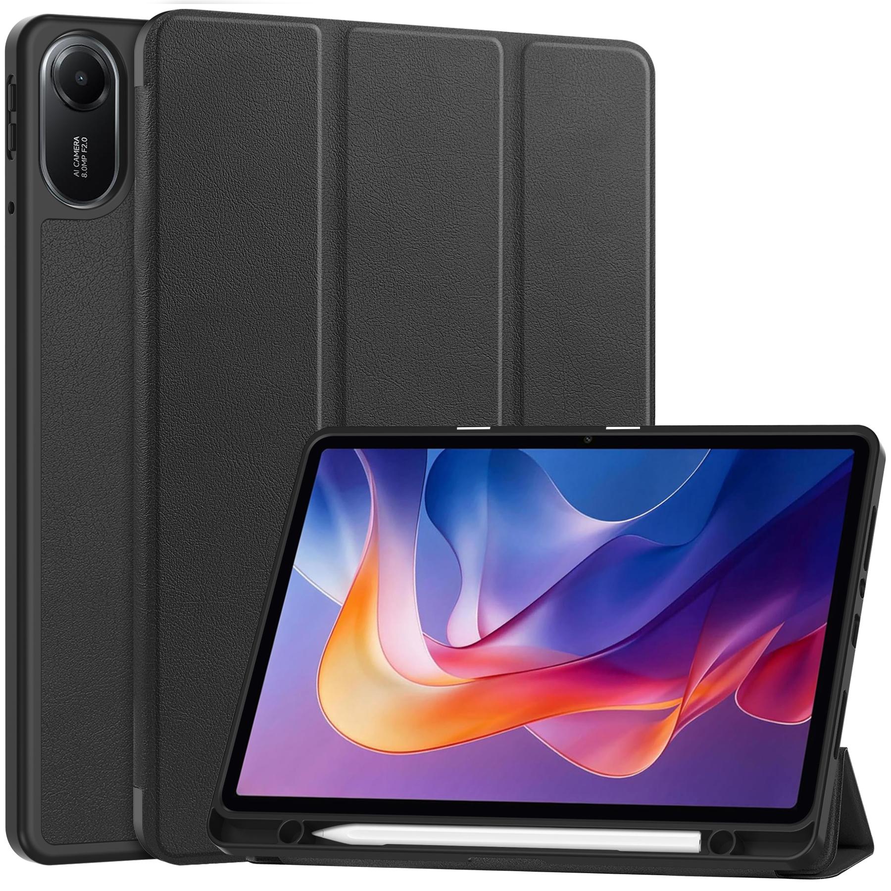 Tablet Case for Xiaomi Redmi Pad 2 Tri-Fold Tablet Case with Stand, Multi-Angle Folio Cover чёрный