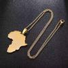 Classic Africa Map Pendant Simple and Versatile Fashion Titanium Steel Men's and Women's Necklace