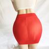 Erotischer, einfarbiger, transparenter, elastischer, figurbetonter Minirock für Damen