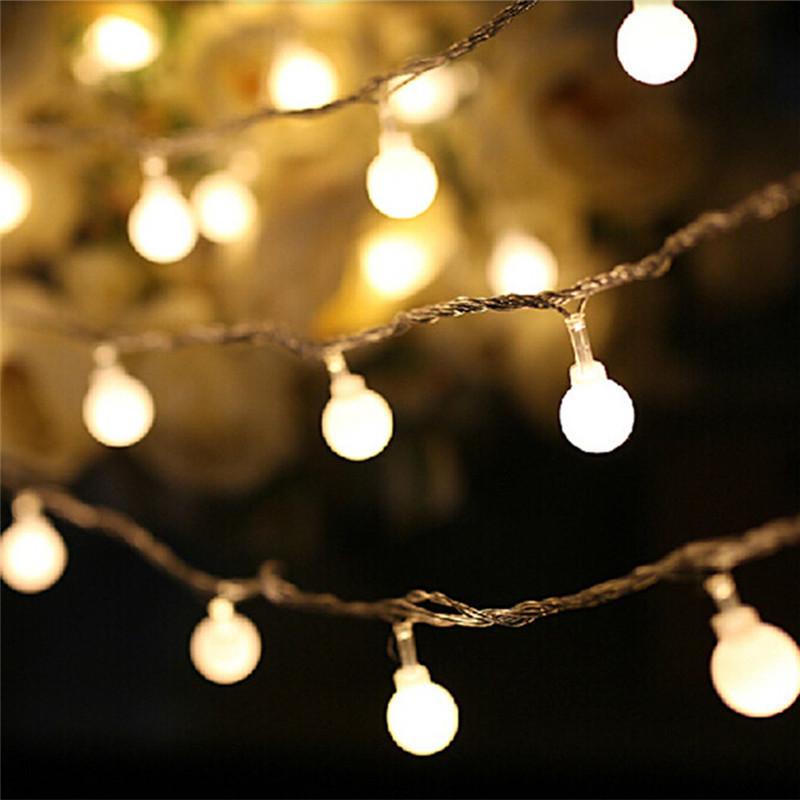 Garland 3M 5M 10M AA Battery LED Ball String Lights Christmas lights Indoor Garland On Batteries Wedding Xmas Decoration light