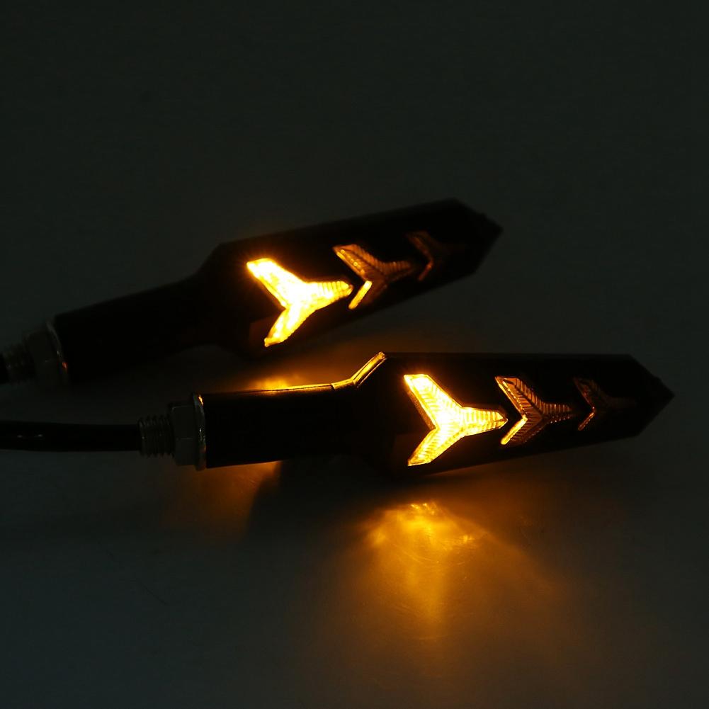 Pair of Motorcycle Y Shaped Turn Signal LED Lights Indicator Lamp Universal