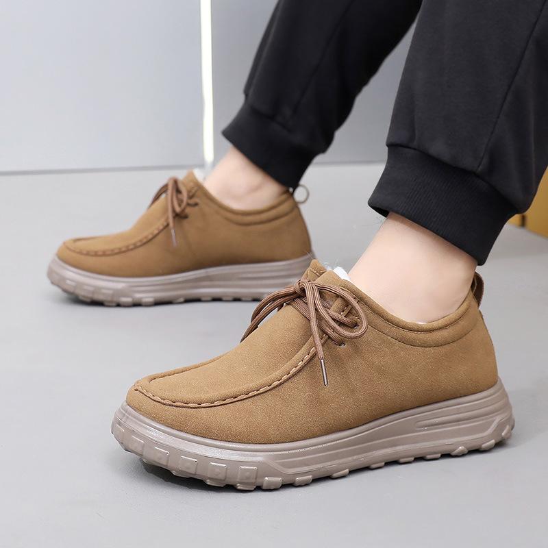 Shoes Men's 2025 Winter New Cotton Shoes Fleece Warm One Pedal Dad Shoes Men's Shoes Wear-resistant Stepping Shoes