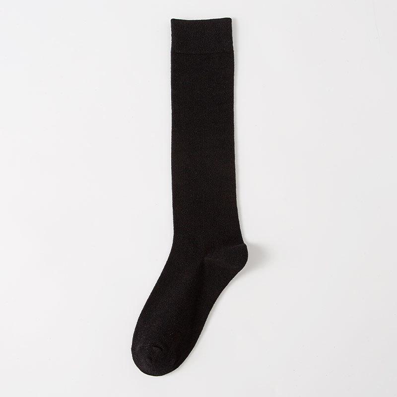 

Гольфы, Женские хлопковые носки для осени и зимы, Слегка стройнящие ноги, Длинные чулки для осени и зимы, Универсальные носки для осени 1 pair чёрный