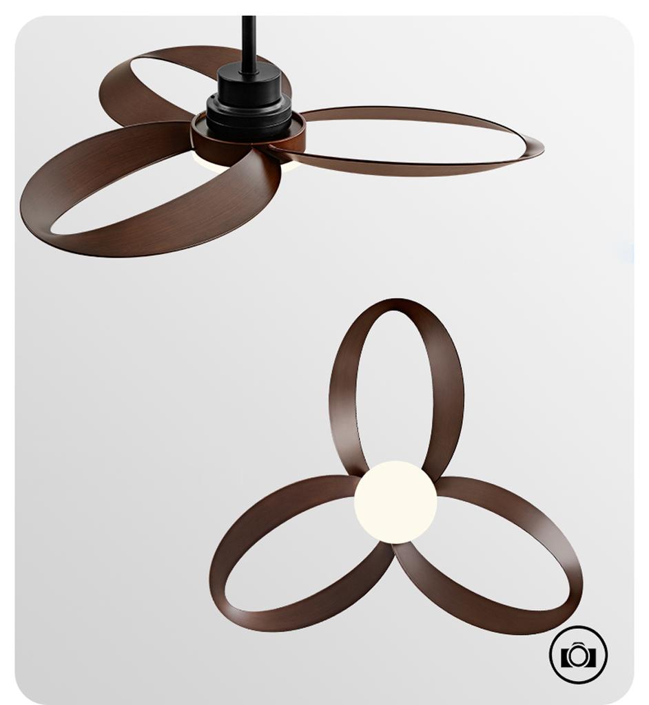 42 Inch Ceiling Fan 3 Blades Vintage Industrial Wood Ventilator No Light Remote Control for Coffee Shop Home Hotel Office