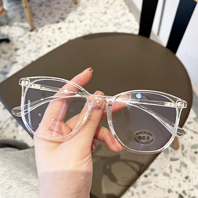 Oversized Round Ultralight Myopia Glasses Women Men Protective Computer Eyeglasses Optical Spectacles Diopter 0 -1.0 -1.5 -6.0